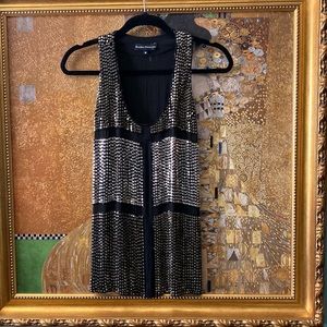 Karina Grimaldi Silk and metal grommet detail